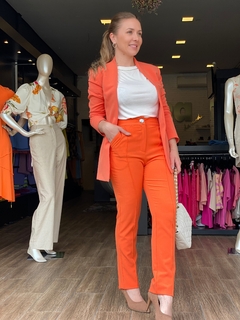 BLAZER GOLA CARECA TANGERINA