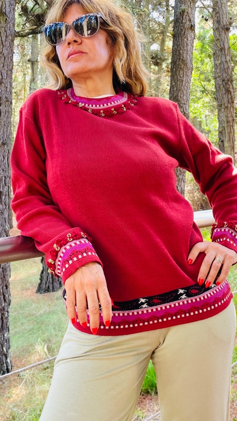 Sweater Guardas Bordeux