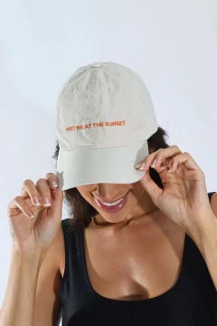 Boné Bege "Meet Me at The Sunset"