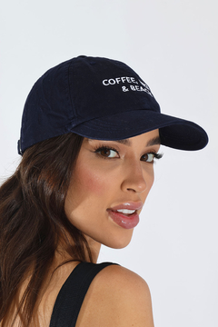 Boné Marinho "Bikini, Coffee & Beach" na internet