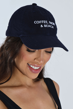 Boné Marinho "Bikini, Coffee & Beach"