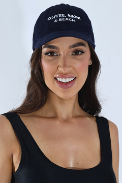 Boné Marinho "Bikini, Coffee & Beach" - loja online