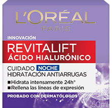 LOREAL REVITALIFT ACIDO HIALURONICO HIDRATANTE RELLENADOR NOCHE x 50 Ml