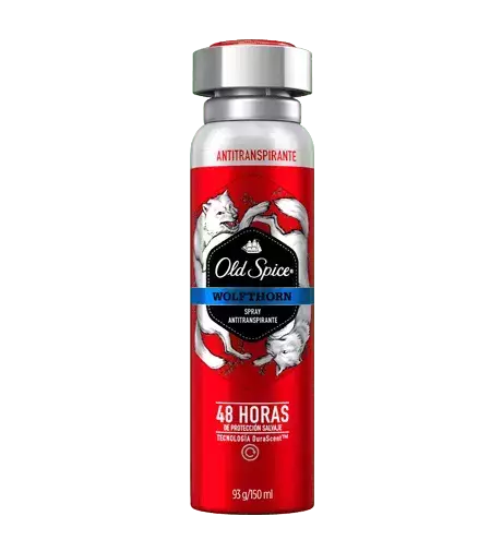 OLD SPICE WOLFTHORN Spray Desodorante ANTITRANSPIRANTE x 150 Ml