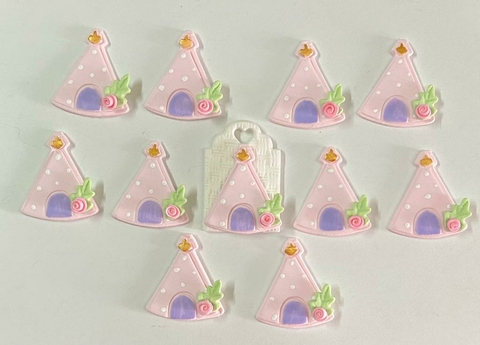 APLIQUES CARPITA TIPI, BOSQUE ENCANTADO X 10 UNIDADES, PORCELANA FRIA