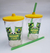 30 Copos com tampa e canudo 480ml