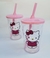 50 Copos Com Tampa e Canudo 480ml Personalizados - Lembrança Encantada