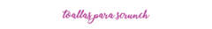 Banner de la categoría TOALLAS PARA SCRUNCH