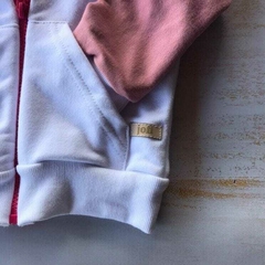 CAMPERA RÚSTICA COMBINADA- BLANCO Y ROSA - comprar online