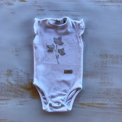 BODY ESTAMPA FLORES PLATA