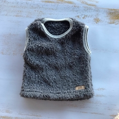 CHALECO CORDERITO BIFAZ- GRIS TOPO