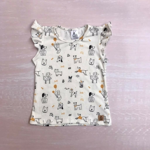 Remera Joaquina- Estampa Perritos