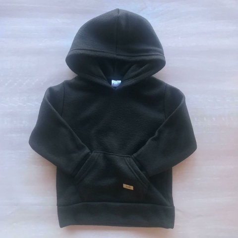 Buzo Polar con Capucha- Negro