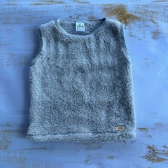 CHALECO CORDERITO BIFAZ- GRIS MELANGE - comprar online