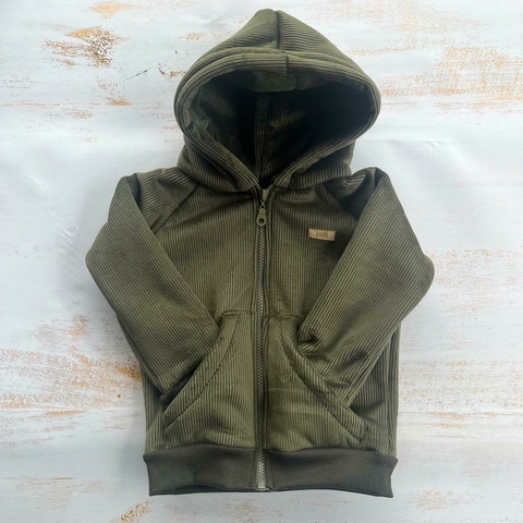 CAMPERA CORDEROY CON CORDERITO - VERDE MILITAR - comprar online