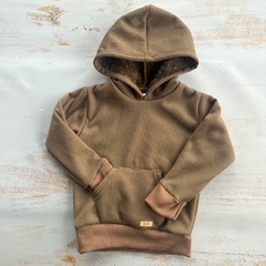 BUZO CANGURO PANAL CON PIEL- VISON - comprar online