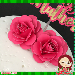 Topo de bolo com rosas na internet