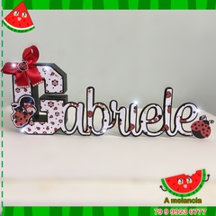Nome 3d e cursivo Lady Bug