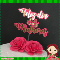 Topo de bolo com rosas - comprar online