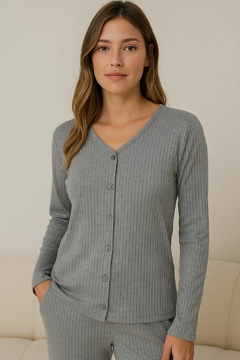 pijama camisero lanilla - comprar online