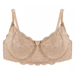 conjunto con aro y encaje camel Jesús Fernández