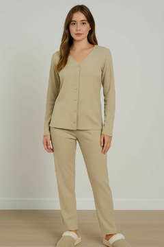 pijama camisero lanilla