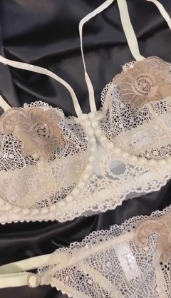 Conjunto con aro puntilla y perlas - Jesus Fernandez - Fanny