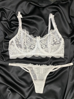 Conjunto puntilla blanco con arco - Jesus Fernandez en internet