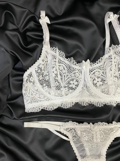 Conjunto puntilla blanco con arco - Jesus Fernandez - Fanny