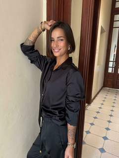 pijama camisero y pantalón black - comprar online