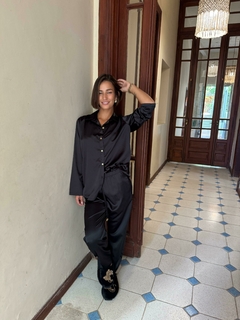 pijama camisero y pantalón black - Fanny