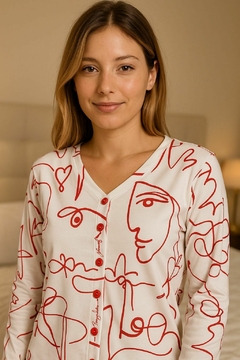 pijama camisero algodón soft - comprar online
