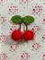 Aplique de pompom em formato de cereja rosa 5cm de altura x 5cm de largura (1 unidade) - comprar online