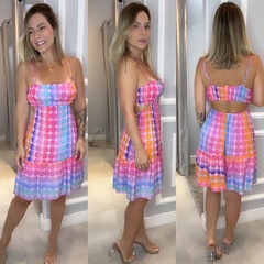 Vestido Curto Poá Colorido