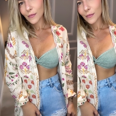 Cropped Lastex verde - comprar online