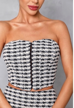 Cropped Corselet Tweed - Irelde Modas