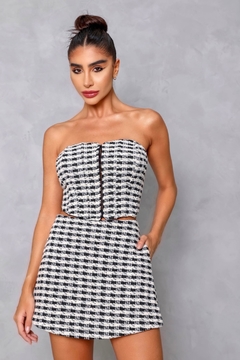 Cropped Corselet Tweed na internet