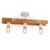 Sistema de tres luces en metal blanco o negro y madera - comprar online