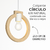 Colgante Círculo Kiri Natural – Diseño Geométrico de 23,5 cm en Blanco o Negro - comprar online