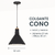 Colgante CONO de Metal y Madera – 27 cm de Diámetro x 30 cm de Alto - comprar online