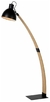 Lampara De Pie En Madera Y Base De Metal Blanca O Negra Ubid - comprar online