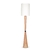 Lampara Pie Living En Madera Lenga Mate Pantalla De Lino
