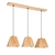Colgante PARA3L de Madera Paraíso – Lámpara Triple con Pantallas de 20x18 cm para E27