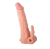 Capa peniana super realista com vibrador de clitóris rabbit