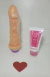 Penis Com Vibro Interno 17.0 x 4.0 cm e Love Lub Neutro