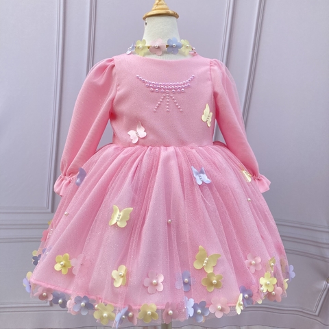 vestido jardim nina manga longa - comprar online