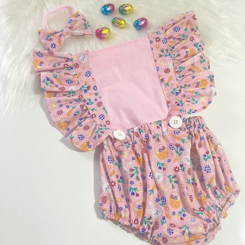 Romper rosa coelhinho