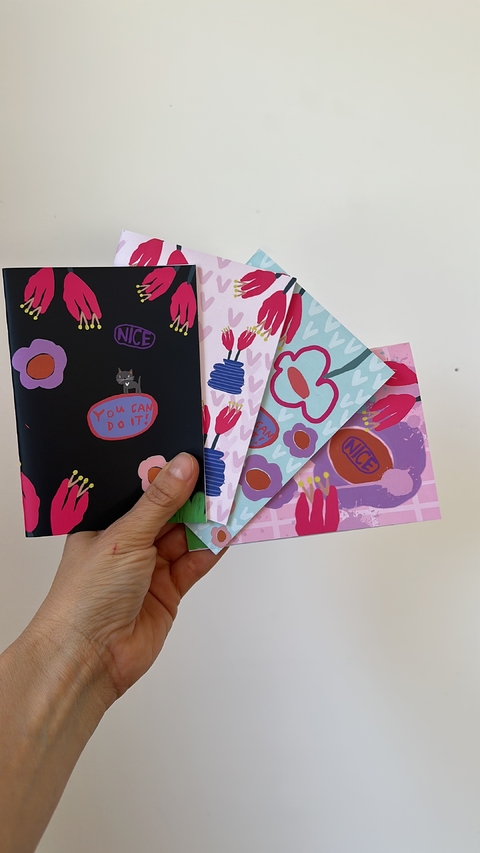 pack 4 libretitas 10x15 y lapiz