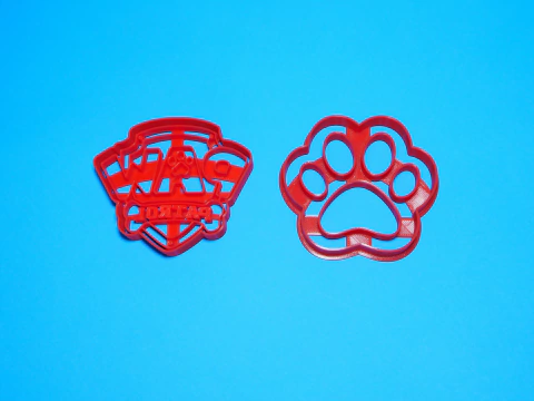 COMBO: escudo paw patrol+huella en 8cm