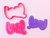 6426 Love en relieve 10 cm(2 piezas)